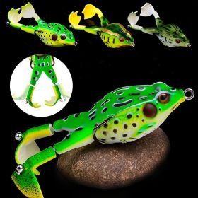 1pc Fishing Lures; Soft Frog Artificial Bait With Rotating Legs; Cool Fishing Hooks (Color: A)
