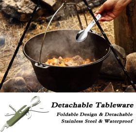 Multifunctional Outdoor Camping Portable Folding Tableware (Type: Cookware Accessories, Color: Black)