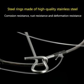 1pc Crab Trap Snare With Multiple Hooks; Reusable Outdoor Crap Small Lobster Set (material: Steel Wire Ring)