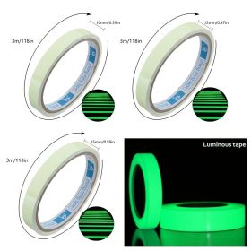 1pc New Fishing Rod Luminous Sticker; Protecting Fishing Rod Bandage Glow In The Dark DIY Self-adhesive Tape Fishing Tool (size: 15mm*3m/0.59*118in)
