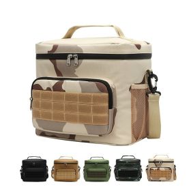 Waterproof Camouflage Insulated Lunch Bag For Picnic; Camping; Office; School (Color: Desert Camouflage)