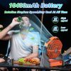 Camping Fan Rechargeable, 10400mAh Portable Fan with LED Lantern, USB Battery Operated Tent Fan for Camping with Hook