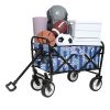 Minimeetall Colorful Collapsible Foldable Wagon Cart with strapping system, Beach Wagon
