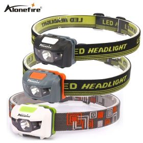 AloneFire HP30 3W Red White LED Lightweight Light; AAA Battery Headlamp; Portable Headlight For Outdoor Fishing Camping & Climbing (Items: White, Color: Black)