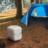 Outsunny Portable Toilet for Adults 5.8 Gallon, Porta Potty with Level Indicator, T-Type Water Outlets and Anti-Leak Handle Pump for Camping, Boating