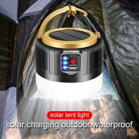 LED Solar Camping Light USB Rechargeable Bulb Outdoor Tent Lamp Portable Lantern Night Emergency Bulb Flashlight BBQ Hiking Tool (Wattage: Best 280w A, Ships From: China)