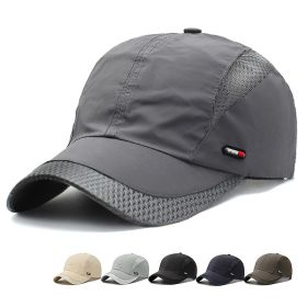 Quick-drying Mesh Baseball Cap - Breathable Sun Hat for Men - Outdoor Fishing & Summer Activities (Color: Light Grey, size: Adjustable (56-60cm))