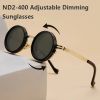 ND2-400 Adjustable Dimming Glasses ND Filter UV400 Polarized Sunglasses With Glasse Case 9 Level Fishing Sunglasses Outdoor