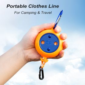 Portable Adjustable 26ft Travel Clothesline Camping Clothes Line; Laundry Dry Rope For Outdoor Fishing Camping And Indoor (Color: Set One)