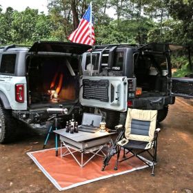 Tailgate Panel Cargo Shelf Storage Luggage Holder Carrier (Type: Style B, Color: Black)